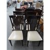 Image 1 : Contemporary Padded Mahogany Dining Chairs - 6