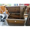 Image 1 : Mahogany Storage Trunk w/Insert Bins