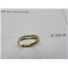 Image 2 : 10K YG Diamond Band w/13 Square Brilliant Diamonds, Channel Set, 2.2g