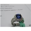 Image 2 : 14K WG Tanzanite Diamond Ring w/182 Round Brilliant Cut Diamonds, Prong Set, 7.2g