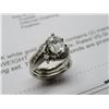 Image 2 : 14K WG Bridal Set (2) Marquise & 6 Round Brilliant Cut Diamonds, Prong Set, 8.8g