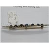 Image 2 : 14K YG Antique Sapphire & Cultured Pearl Pin, Prong Set, 3.5g