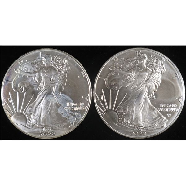 2022 & 2023 AMERICAN SILVER EAGLES