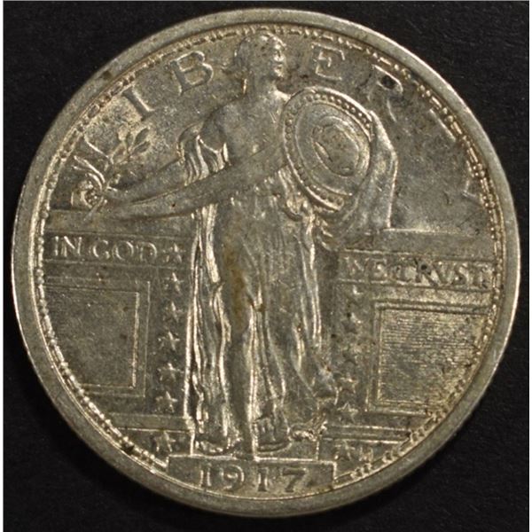 1917 T-1 STANDING LIBERTY QUARTER CH AU