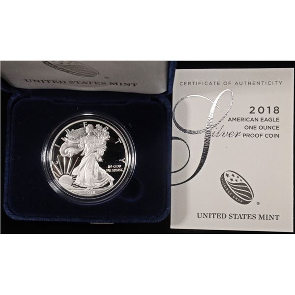 2018-S PR AMERICAN SILVER EAGLE OGP