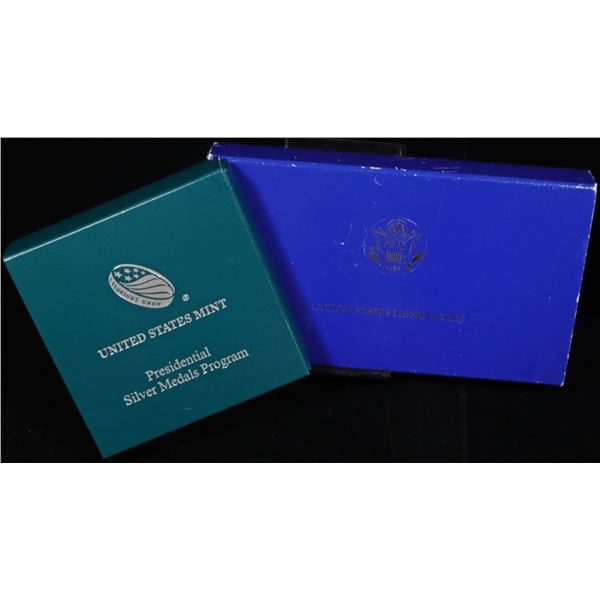 1986 PR SILV $1 COMM SET & SILVER PRES MEDAL