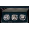 Image 1 : 1994 US VETERANS SILV $1 3-COIN COMMEM SET OGP