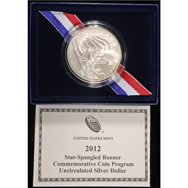 2012 STAR SPANGLED BANNER COMMEM SILV $1 COIN OGP