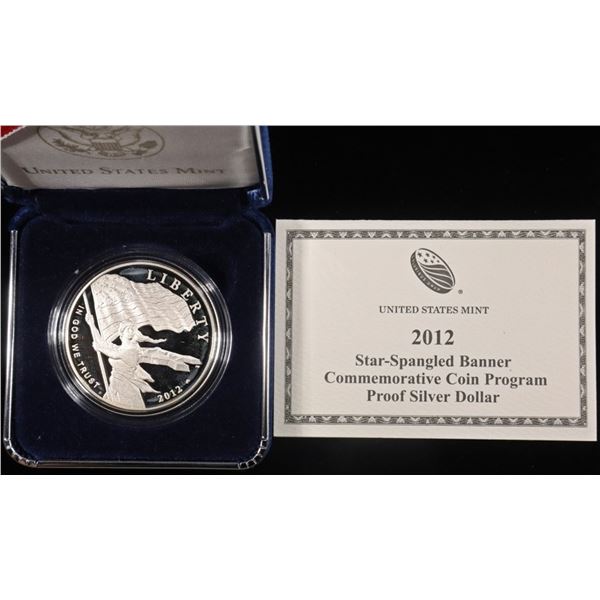 2012 STAR SPANGLED BANNER COMMEM PR SILV $1 COIN
