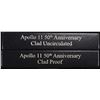 Image 1 : 2019 APOLLO 11 PR & UNC CLAD HALF $1 COMMEM SETS