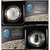 Image 3 : 2019 APOLLO 11 PROOF & UNC SILVER $1 COMMEM SETS