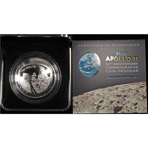 2019 APOLLO 11 50TH ANNIV PROOF SILVER $1 COMM SET