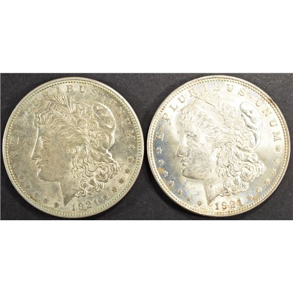 1921 & 1921-D MORGAN DOLLARS