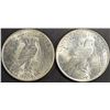 Image 2 : (2) 1922 PEACE DOLLARS BU