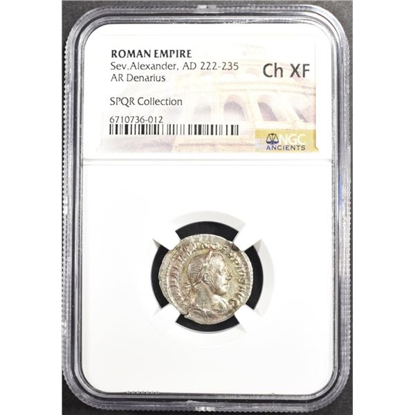 AD 222-235 SEV. ALEXANDER AR DENARIUS NGC ChXF