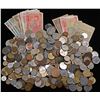 Image 1 : 5 LBS FOREIGN COINS & (16) FOREIGN NOTES