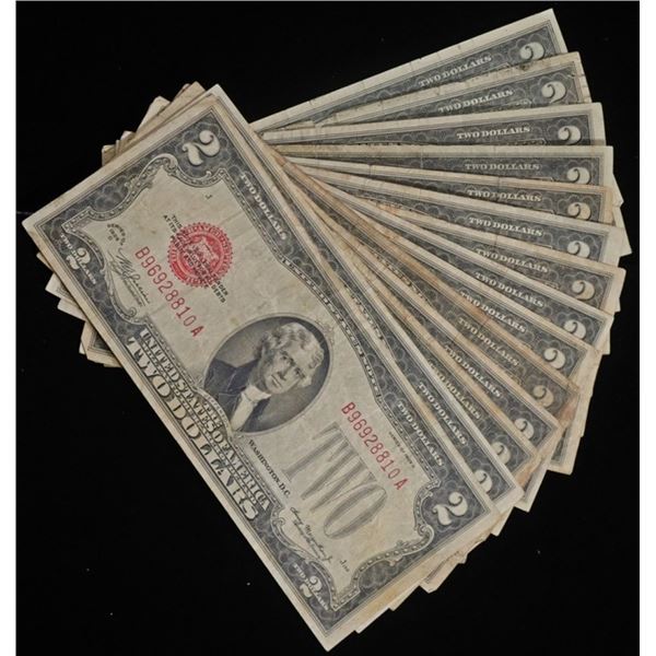 (9) 1928, (3) 1953, (2) 1963 $2 RED SEAL NOTES