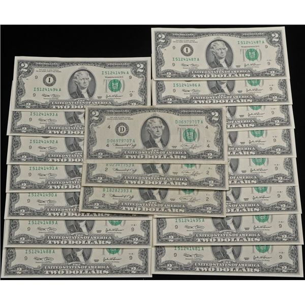 (3) 1976 & (15) 2003 $2 FEDERAL RESERVE NOTES
