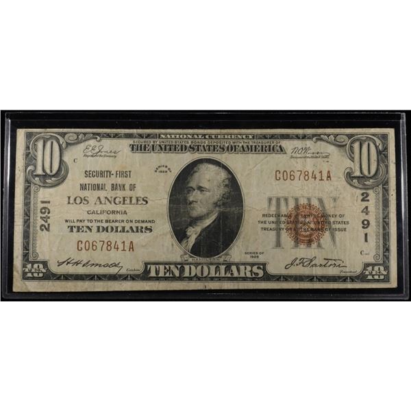 1929 $10 NATIONAL BANK OF LOS ANGELES