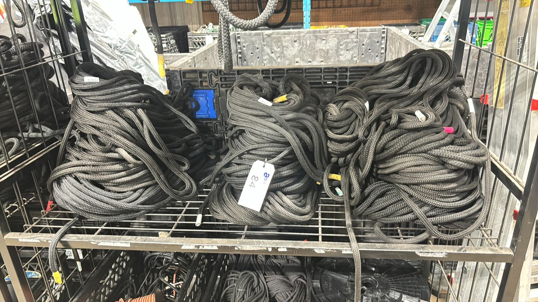 Black Rigging Rope 15 ASSORTED LENGTH BLACK HEAVY DUTY COMMERCIAL PRODUCTION RIGGING ROPES ...