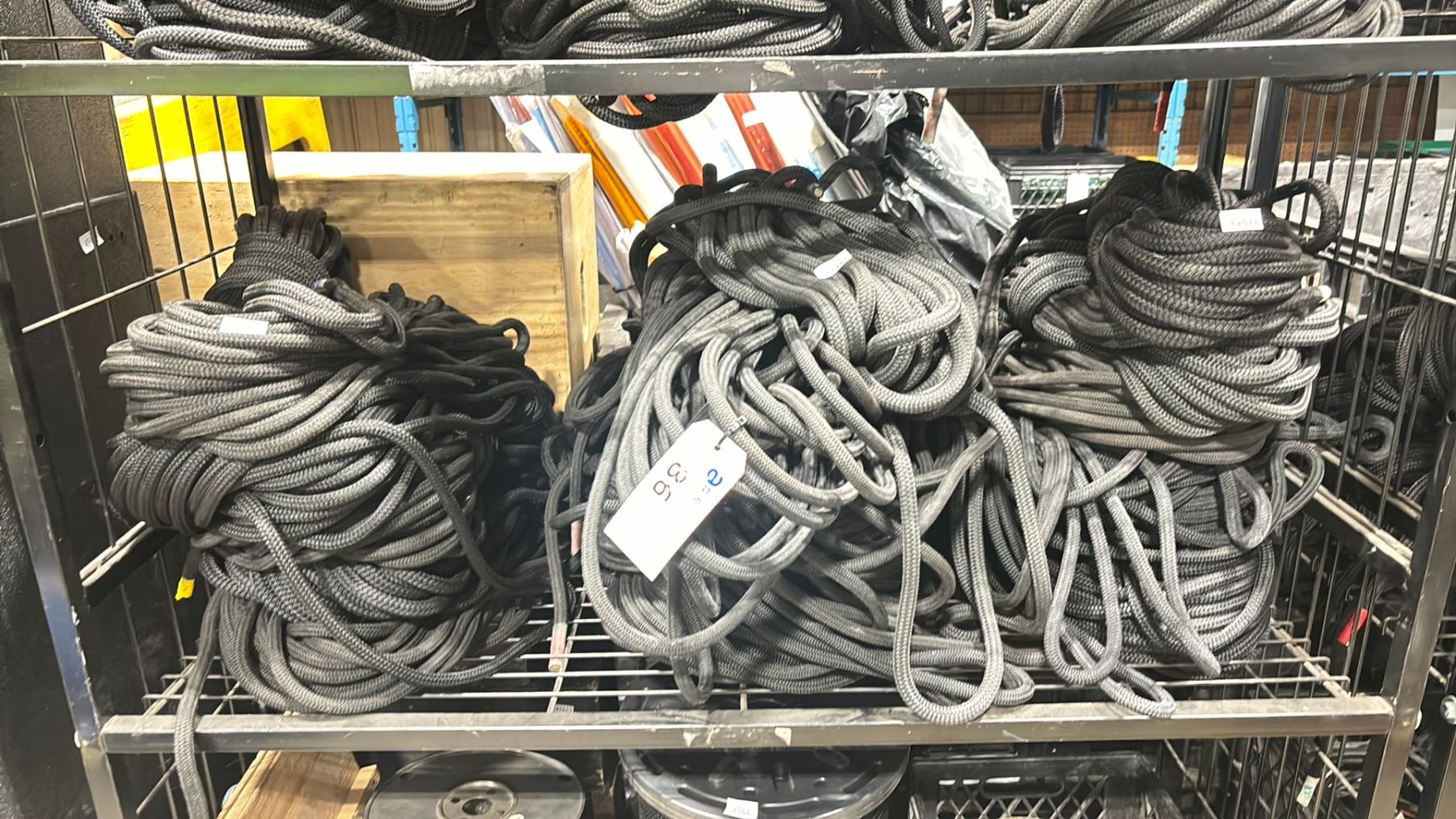 Black Rigging Rope 15 ASSORTED LENGTH BLACK HEAVY DUTY COMMERCIAL PRODUCTION RIGGING ROPES ...