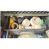 Image 8 : GREEN WOODEN TRI-FOLD MOBILE COMMERCIAL PRODUCTION ON-SITE RIGGERS SUPPLY CART WITH ASSORTED