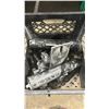 Image 2 : BLACK PLASTIC CRATE OF HEAVY DUTY COMMERCIAL PRODUCTION PIPE CLAMP EAR HOOKS & 2 AVENGER D400 JUMBO