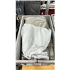 Image 2 : GREY PLASTIC CRATE OF 12' X 12' OPAL SCREEN & 6' X 12' BLEACHED MUSLIN SCREEN