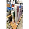 Image 2 : WOODEN PRODUCT PANEL CART OF ASSORTED SIZED COMMERCIAL PRODUCTION FLAGS