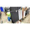 Image 2 : WOODEN PNEUMATIC PRODUCT CART OF ASSORTED SIZED COMMERCIAL PRODUCTION FLAGS