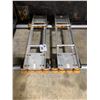 Image 2 : PAIR OF CUSTOM COMMERCIAL ALUMINUM 7" X 30" PRODUCTION CAMERA DOLLY SKATES WITH BLACK TRANSPORT