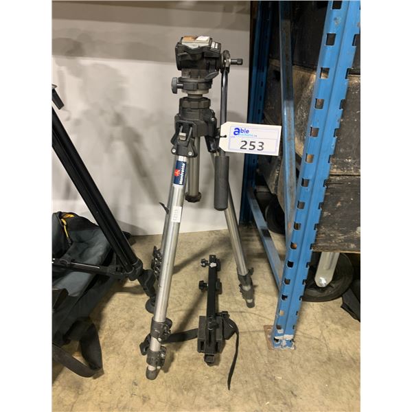 MANFROTTO COMMERCIAL ADJUSTABLE CAMERA TRIPOD WITH CRUISE CAM SLIDE BRACKET
