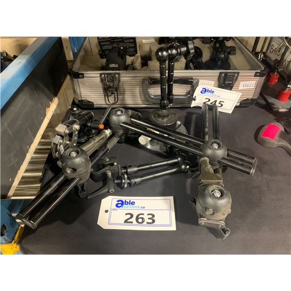 MANFROTTO 396B-3 DOUBLE ARTICULATED DSLR CAMERA ARM,  5" X 5" ARTICULATING ARM, 2" X 2"