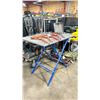 Image 2 : BLUE / GREY INDUSTRIAL 41"W X 25"D X 36"H FOLDING SCISSOR LIFT TABLE *CONTENTS NOT INCLUDED*