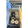 Image 2 : PLASTIC CRATE OF ASSORTED COMMERCIAL PRODUCTION BOTTLES *CRATE INCLUDED*