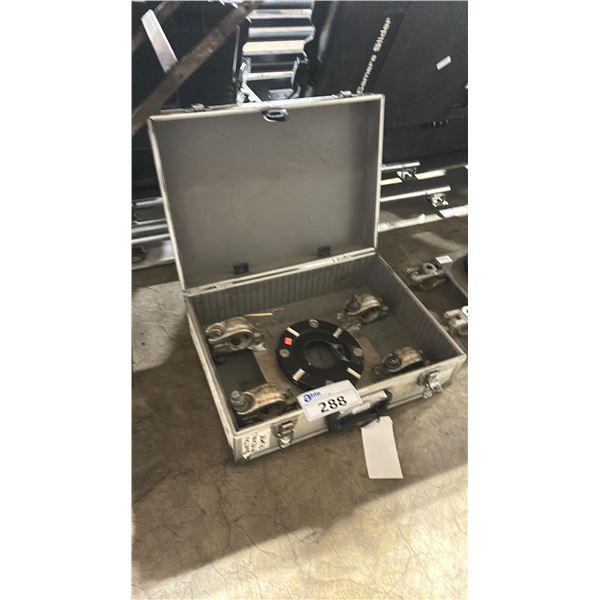 CUSTOM COMMERCIAL PRODUCTION BURTON CAMERA MOUNT WITH MITCHEL PLATE IN HARD TRANSPORT CASE