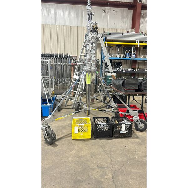 AVENGER B150 COMMERCIAL PRODUCTION 21' REACH 70KG CAPACITY PNEUMATIC TIRE BRAKED STRATO SAFE STAND
