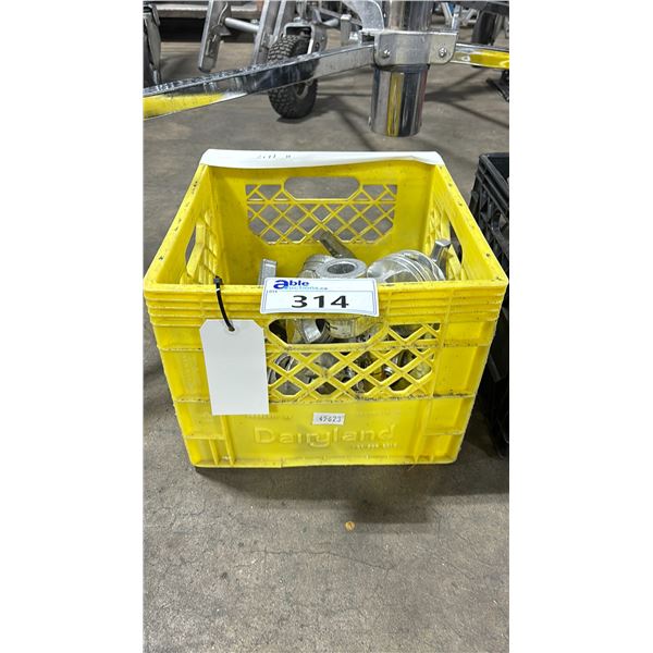 PLASTIC CRATE OF 5 COMMERCIAL PRODUCTION 4 1/4" GOBO HEADS *CRATE INCLUDED*