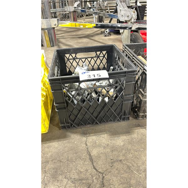 PLASTIC CRATE OF 5 COMMERCIAL PRODUCTION 4 1/4" GOBO HEADS *CRATE INCLUDED*