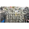 Image 2 : 10 KUPO / AVENGER TALL C-STANDS WITH LONG ARMS IN PNEUMATIC TIRE TRANSPORT CART