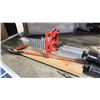 Image 2 : HAND SAW, PORTABLE MITER BOX, & 2 INDUSTRIAL GREASE GUNS