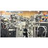 Image 2 : 10 KUPO / AVENGER TALL C-STANDS WITH LONG ARMS IN PNEUMATIC TIRE TRANSPORT CART