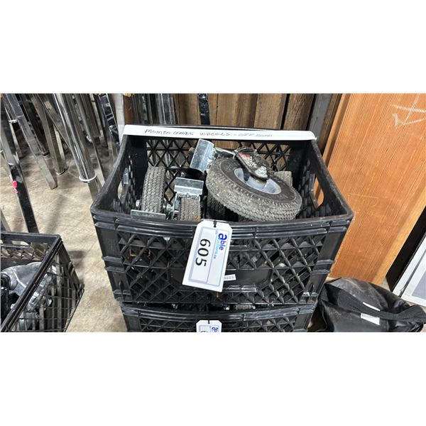 BLACK PLASTIC CRATE OF MOMBO COMBO OFF ROAD WHEELS *PLASTIC CRATE INCLUDED*