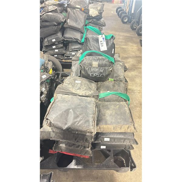 STACK OF 30 COMMERCIAL PRODUCTION SAND BAGS