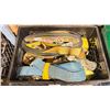 Image 2 : PLASTIC CRATE OF 2" HOOK RATCHET STRAPS *CRATE INCLUDED*