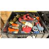 Image 2 : PLASTIC CRATE OF 2" HOOK RATCHET STRAPS *CRATE INCLUDED*