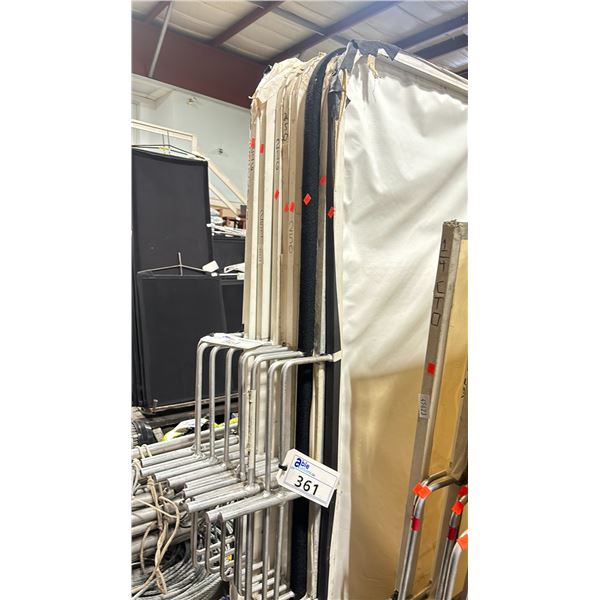 10 - 5' X 5' COMMERCIAL PRODUCTION FLAGS WITH ALUMINUM FRAMES