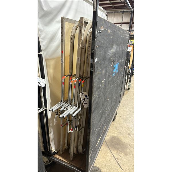 10 - 4' X 4' COMMERCIAL PRODUCTION FLAGS WITH ALUMINUM FRAMES