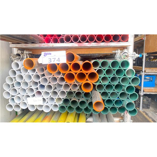 SHELF OF APPROX. 52 - 10', 42 - 12' & 13 - 13' ALUMINUM PIPING