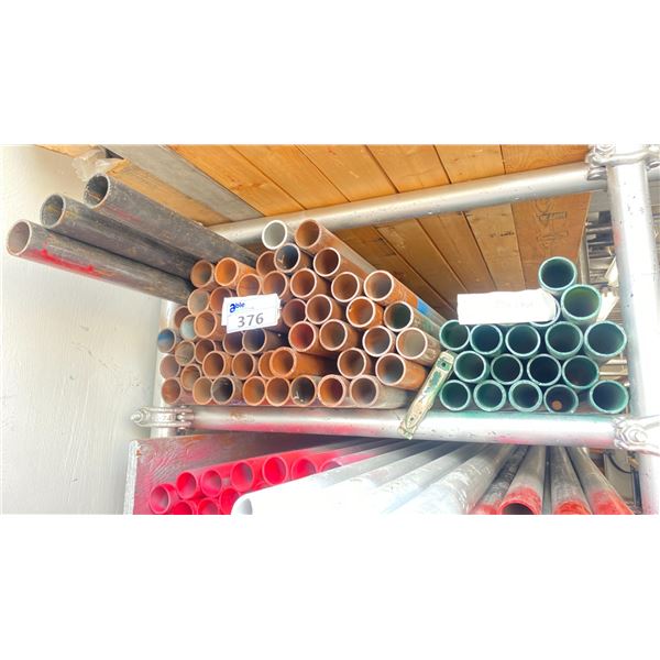 SHELF OF APPROX. 49 - 7' & 19 - 6' ALUMINUM PIPING